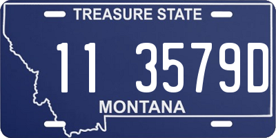 MT license plate 113579D