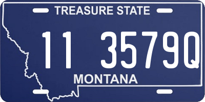 MT license plate 113579Q