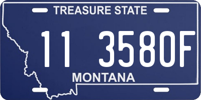 MT license plate 113580F