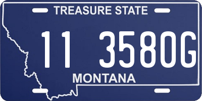 MT license plate 113580G