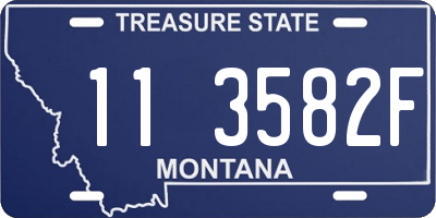 MT license plate 113582F