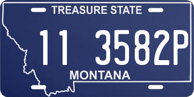 MT license plate 113582P