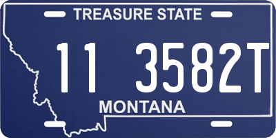 MT license plate 113582T