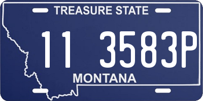 MT license plate 113583P