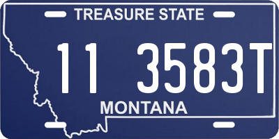 MT license plate 113583T