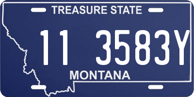 MT license plate 113583Y