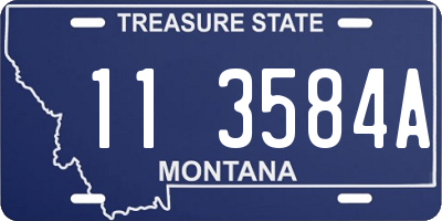 MT license plate 113584A