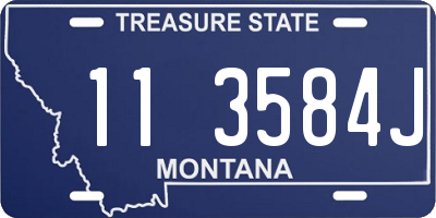 MT license plate 113584J
