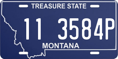 MT license plate 113584P