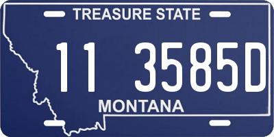 MT license plate 113585D