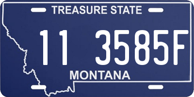 MT license plate 113585F