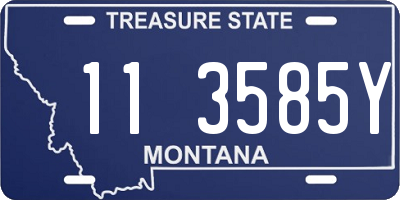 MT license plate 113585Y