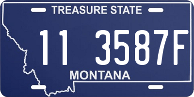 MT license plate 113587F