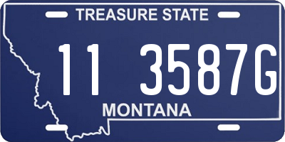 MT license plate 113587G