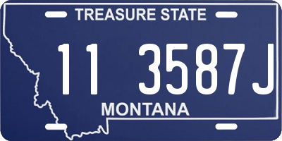 MT license plate 113587J