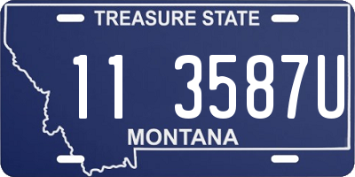 MT license plate 113587U