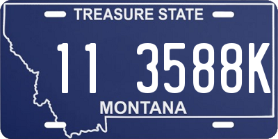 MT license plate 113588K