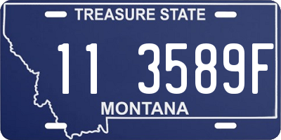 MT license plate 113589F