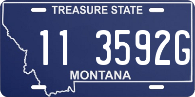 MT license plate 113592G