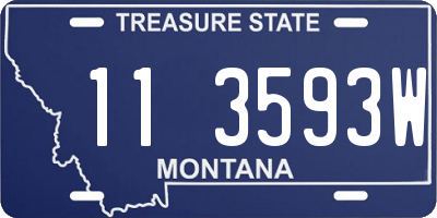 MT license plate 113593W