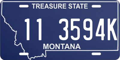 MT license plate 113594K