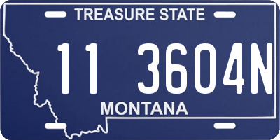 MT license plate 113604N