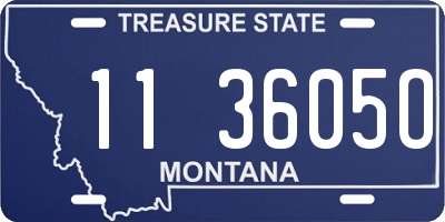 MT license plate 113605O