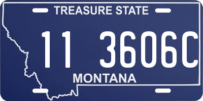 MT license plate 113606C
