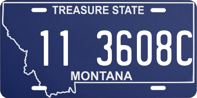 MT license plate 113608C