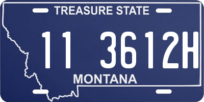 MT license plate 113612H