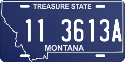 MT license plate 113613A