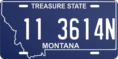 MT license plate 113614N