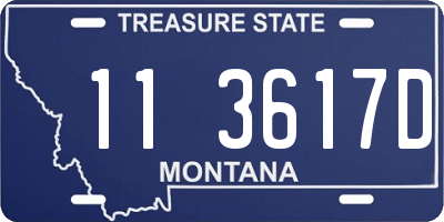 MT license plate 113617D