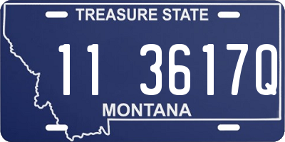 MT license plate 113617Q