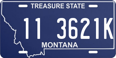 MT license plate 113621K