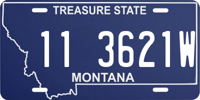 MT license plate 113621W