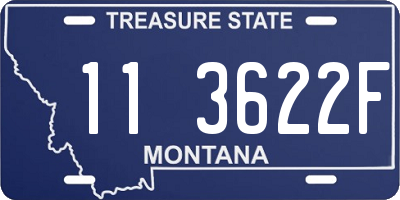 MT license plate 113622F