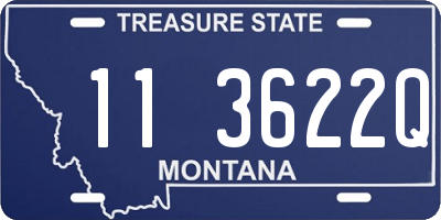 MT license plate 113622Q