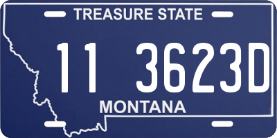 MT license plate 113623D