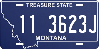 MT license plate 113623J