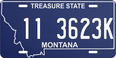 MT license plate 113623K