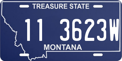 MT license plate 113623W