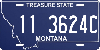 MT license plate 113624C