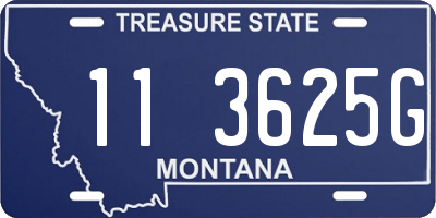 MT license plate 113625G