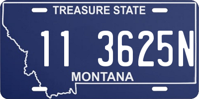 MT license plate 113625N