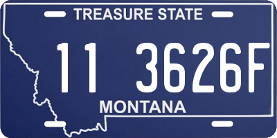 MT license plate 113626F