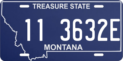 MT license plate 113632E