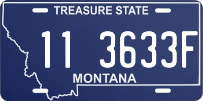 MT license plate 113633F