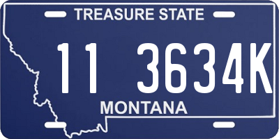 MT license plate 113634K