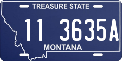 MT license plate 113635A